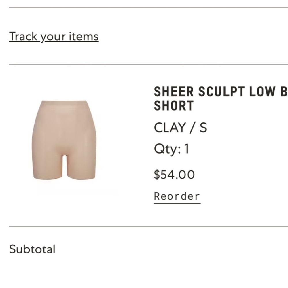 SKIMS Sheer Sculpt Low Back Short - Clay